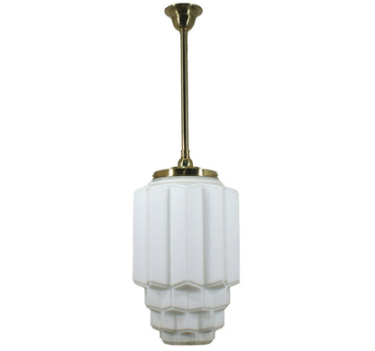 BERGERAC 1 Light Rod Pendant Light - Black/Chrome/Polished Brass/Chrome Retro - Mases LightingLode Lighting