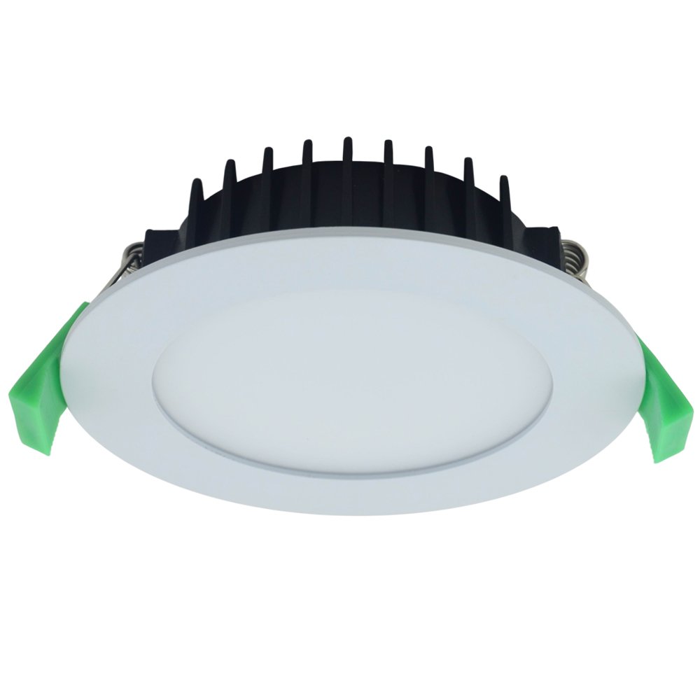 Blitz II 13W quadcolour LED downlight in matt white, Ø90mm cut-out — Martec
