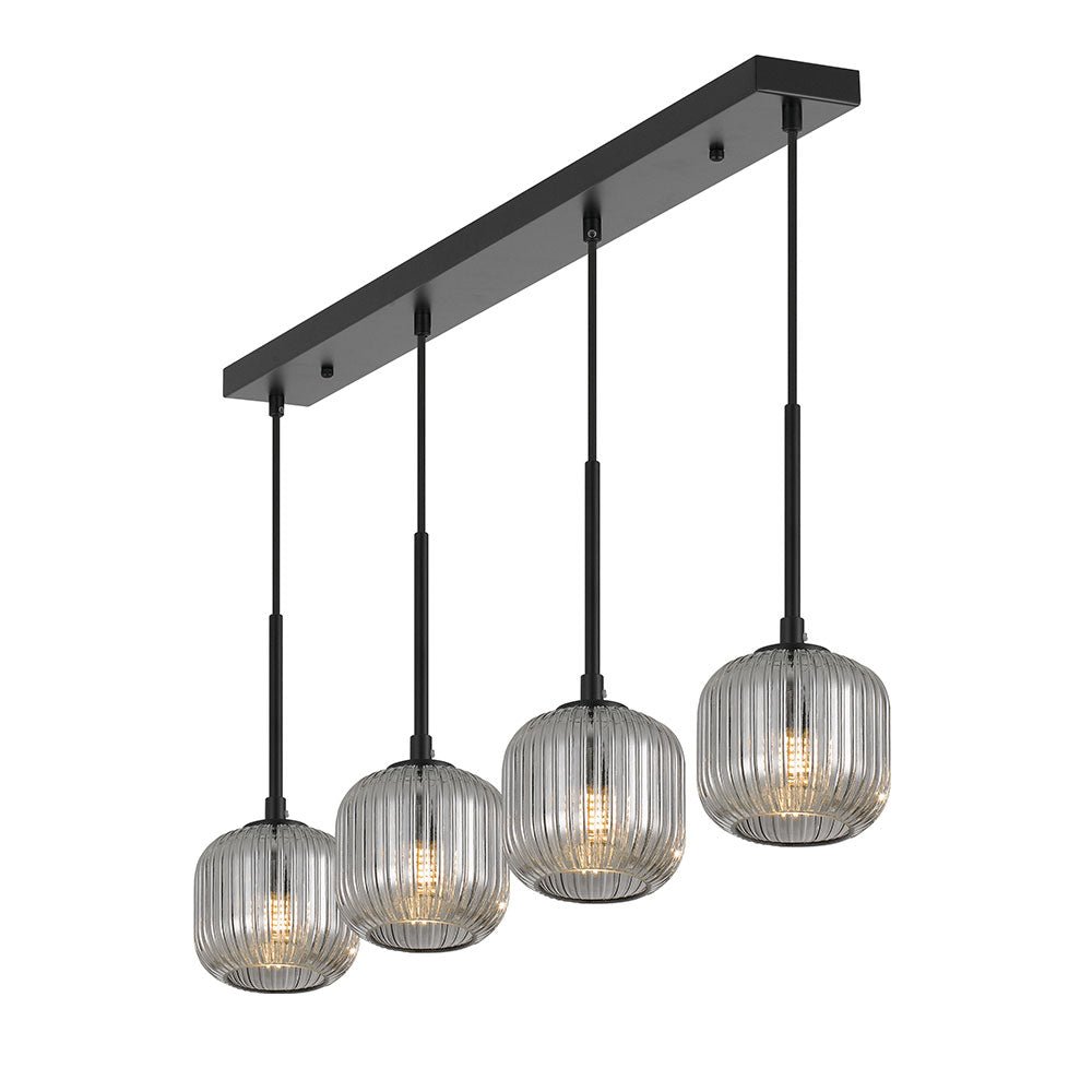 Bobo 4 Light 12W LED Pendant Black / Warm White - BOBO PE04 - BKSM - Mases LightingTelbix