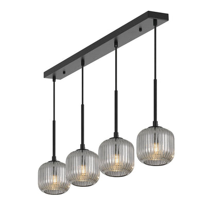 Bobo 4 Light 12W LED Pendant Black / Warm White - BOBO PE04 - BKSM - Mases LightingTelbix