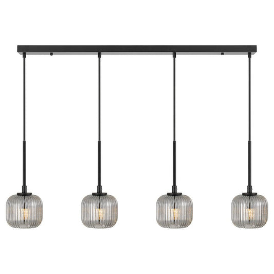 Bobo 4 Light 12W LED Pendant Black / Warm White - BOBO PE04 - BKSM - Mases LightingTelbix