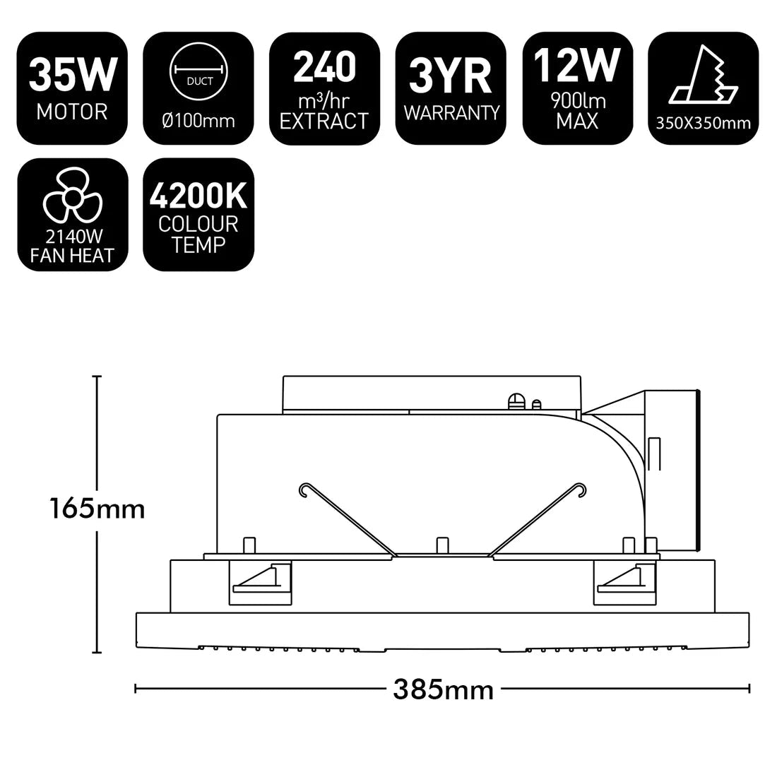 Brilliant Solace 4-In-1 Bathroom Mate - Mases LightingBrilliant Lighting