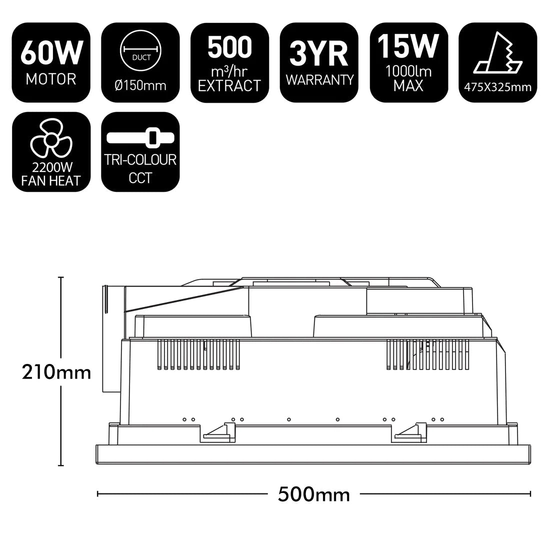 Brilliant Solace XL 4-In-1 Bathroom Mate - Mases LightingBrilliant Lighting