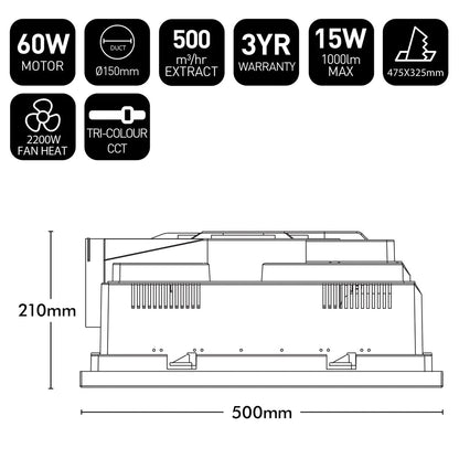 Brilliant Solace XL 4-In-1 Bathroom Mate - Mases LightingBrilliant Lighting