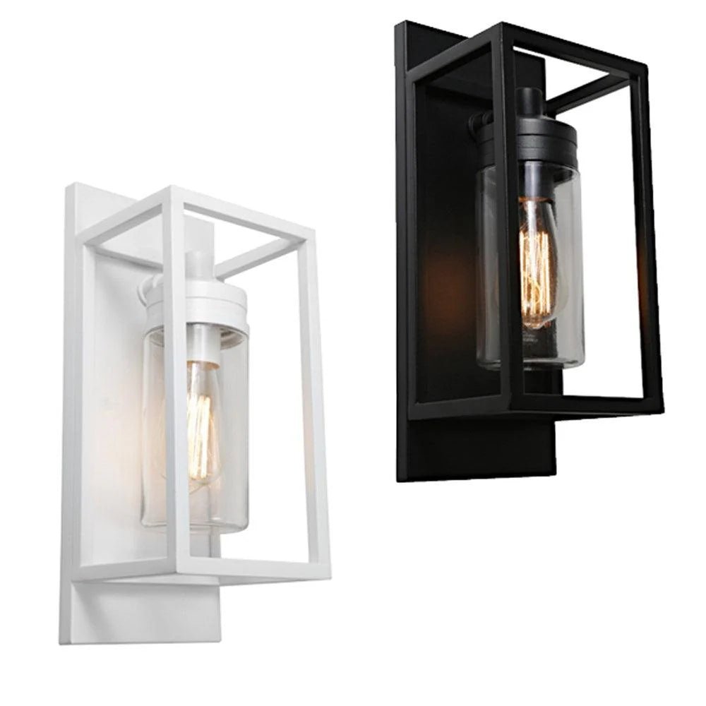 Bryant Outdoor Wall Light Black, White - Mases LightingCougar Lighting