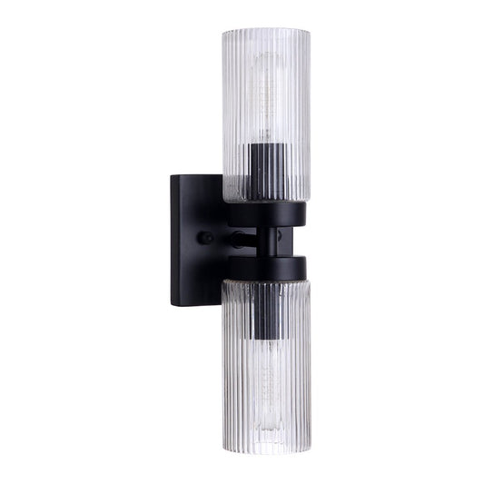 CHESTER 2 Light Matt Black or Chrome Wall Light - Mases LightingLode Lighting
