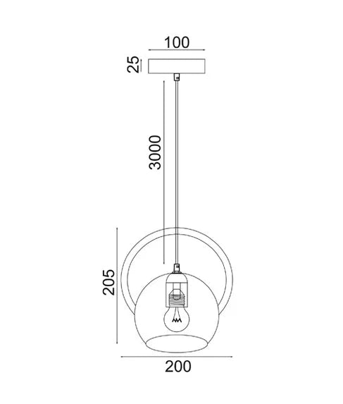 CLA BELLA - 1 - 2 - 3 Light Metal Pendant White, Black or Gold - Mases LightingCLA