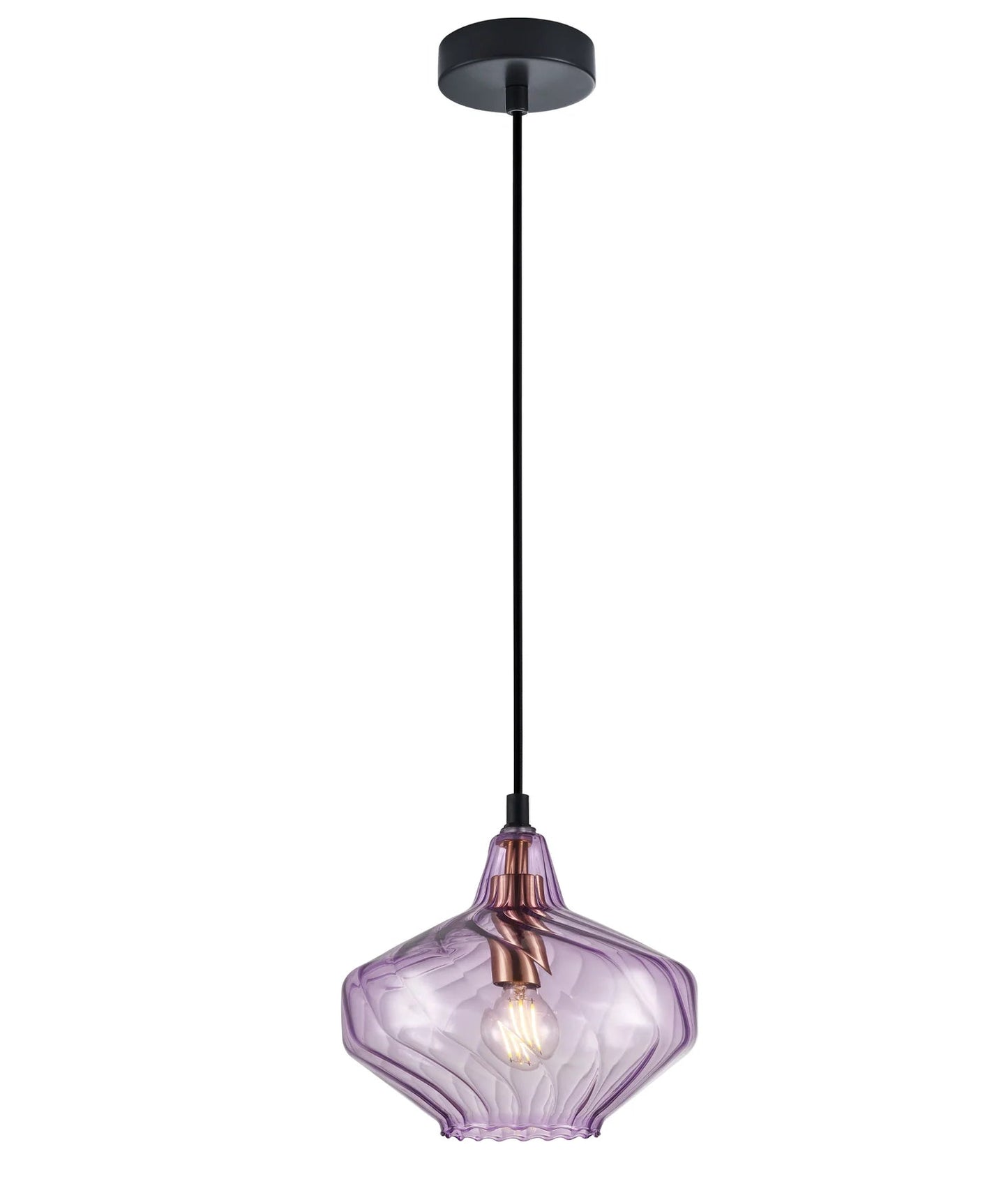 CLA CAMPANA Interior Wine Glass Shape Ribbed Pendant Lights - Mases LightingCLA