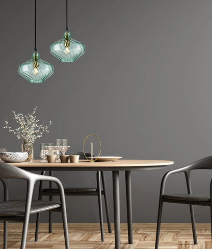 CLA CAMPANA Interior Wine Glass Shape Ribbed Pendant Lights - Mases LightingCLA