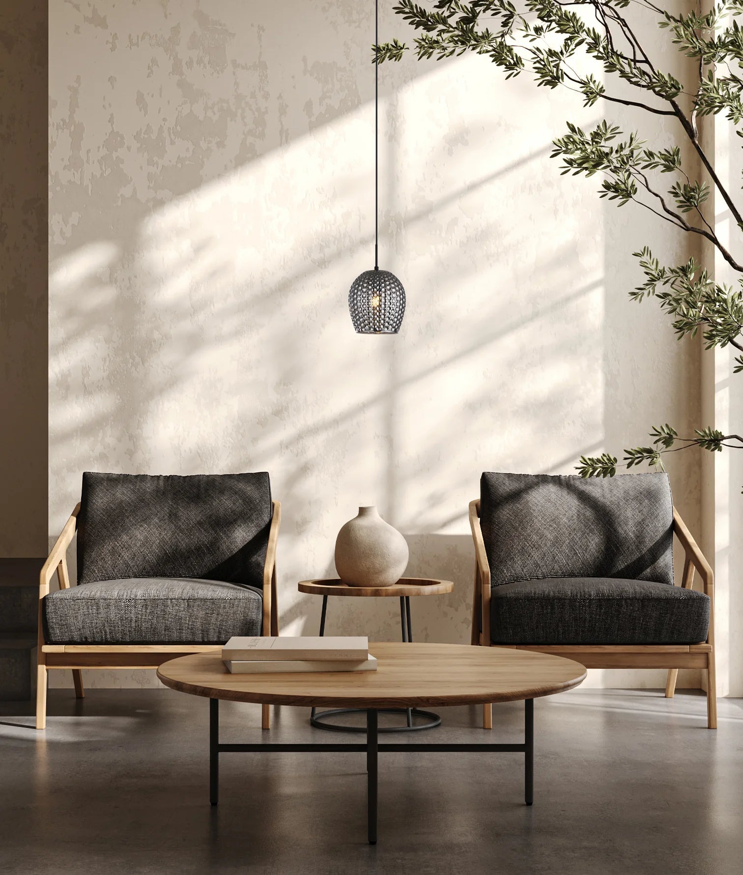 CLA FOSSETTA Interior Wine Glass Shape Dimpled Pendant Lights - Mases LightingCLA