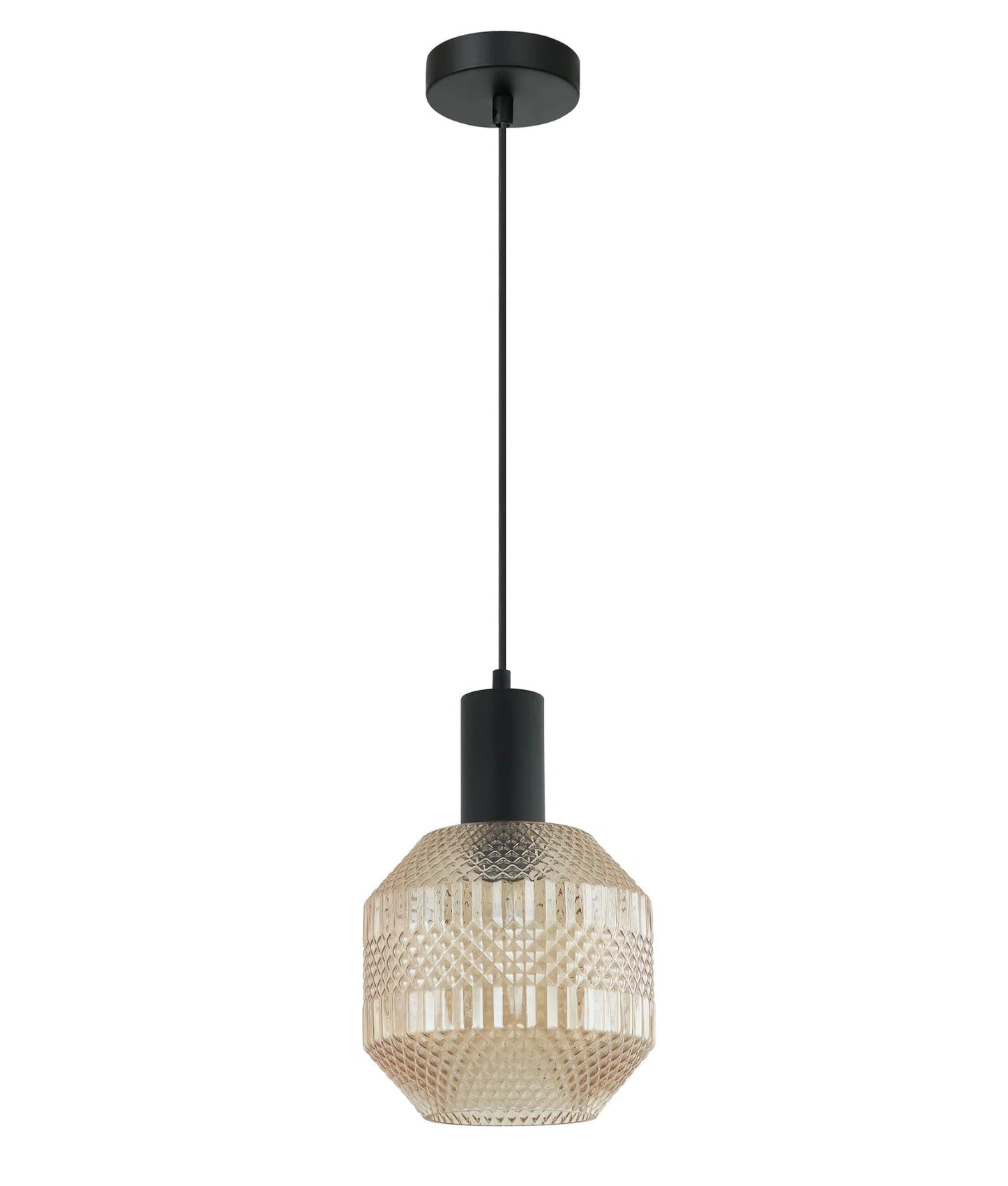 CLA MARACA: Interior Glass Jar With Quadrilateral Segment Pendant Lights - Mases LightingCLA
