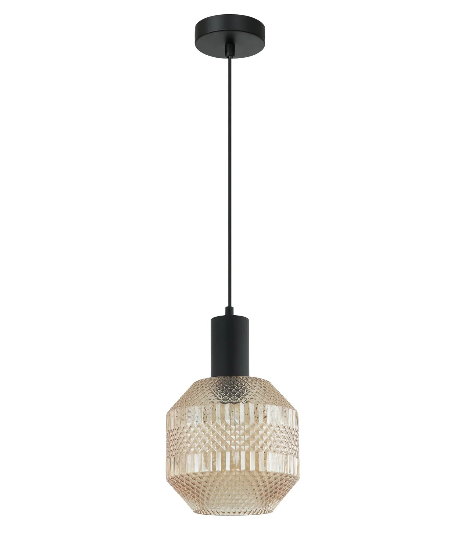 CLA MARACA: Interior Glass Jar With Quadrilateral Segment Pendant Lights - Mases LightingCLA