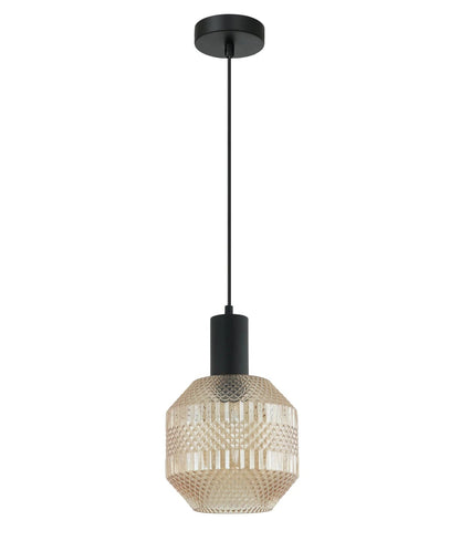 CLA MARACA: Interior Glass Jar With Quadrilateral Segment Pendant Lights - Mases LightingCLA