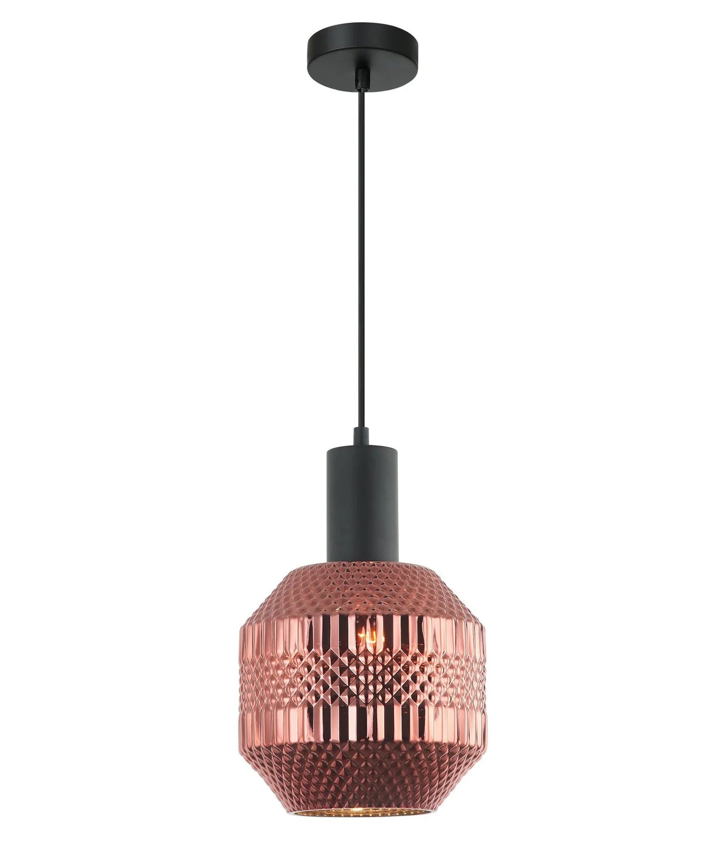 CLA MARACA: Interior Glass Jar With Quadrilateral Segment Pendant Lights - Mases LightingCLA