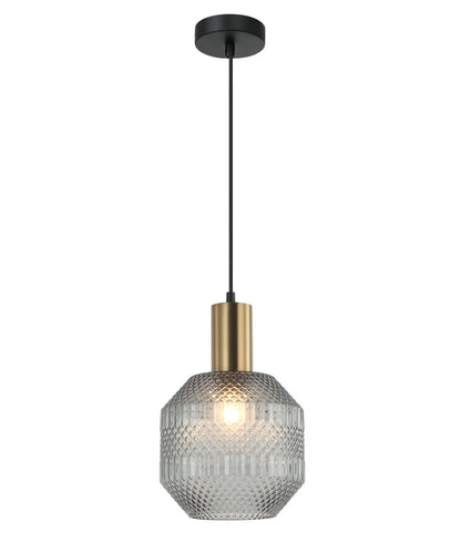 CLA MARACA: Interior Glass Jar With Quadrilateral Segment Pendant Lights - Mases LightingCLA