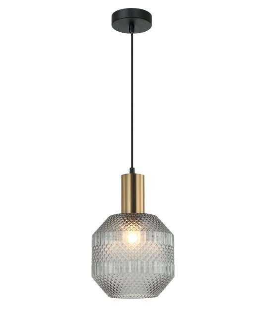 CLA MARACA: Interior Glass Jar With Quadrilateral Segment Pendant Lights - Mases LightingCLA
