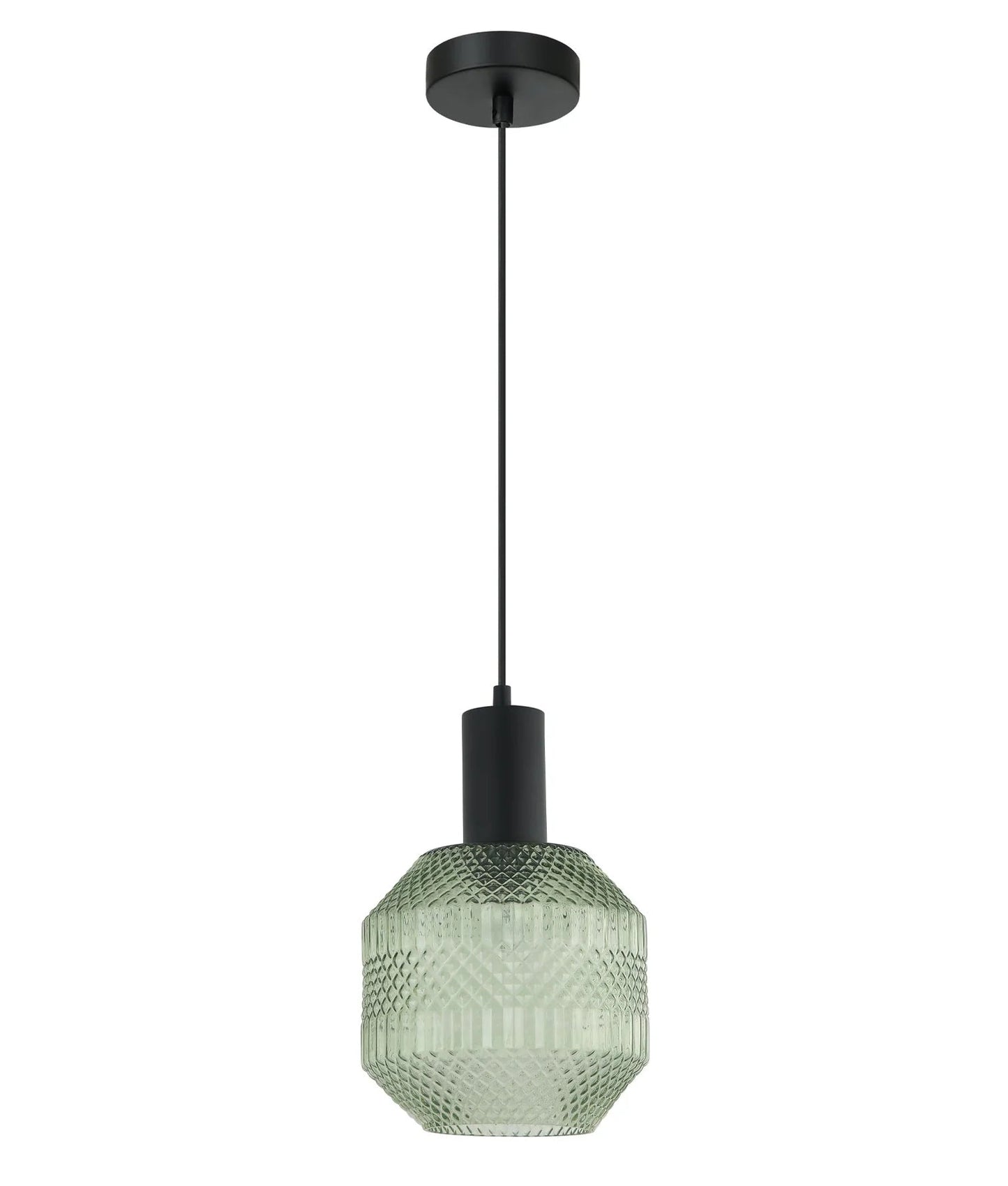 CLA MARACA: Interior Glass Jar With Quadrilateral Segment Pendant Lights - Mases LightingCLA