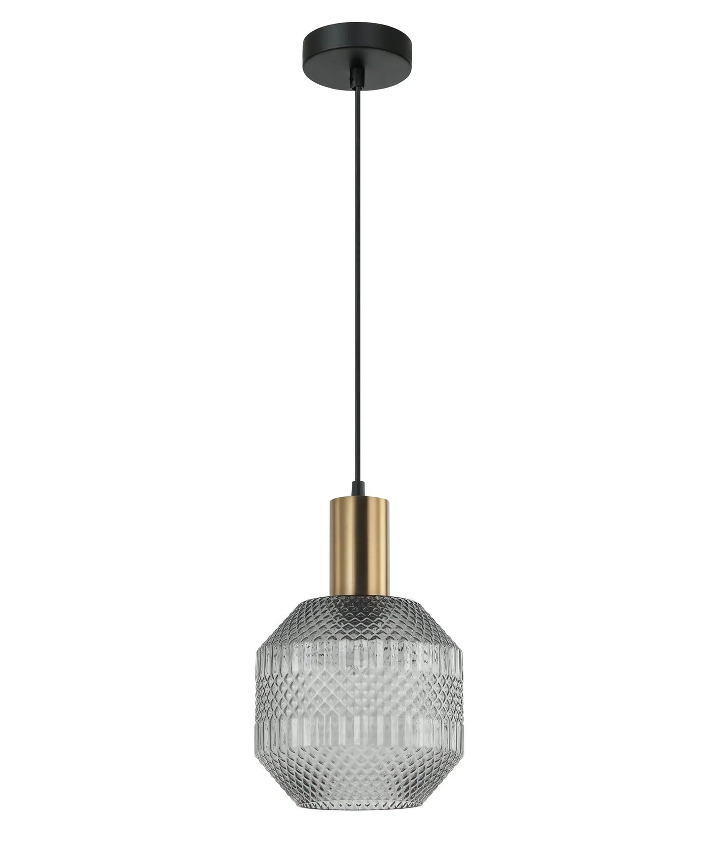 CLA MARACA: Interior Glass Jar With Quadrilateral Segment Pendant Lights - Mases LightingCLA