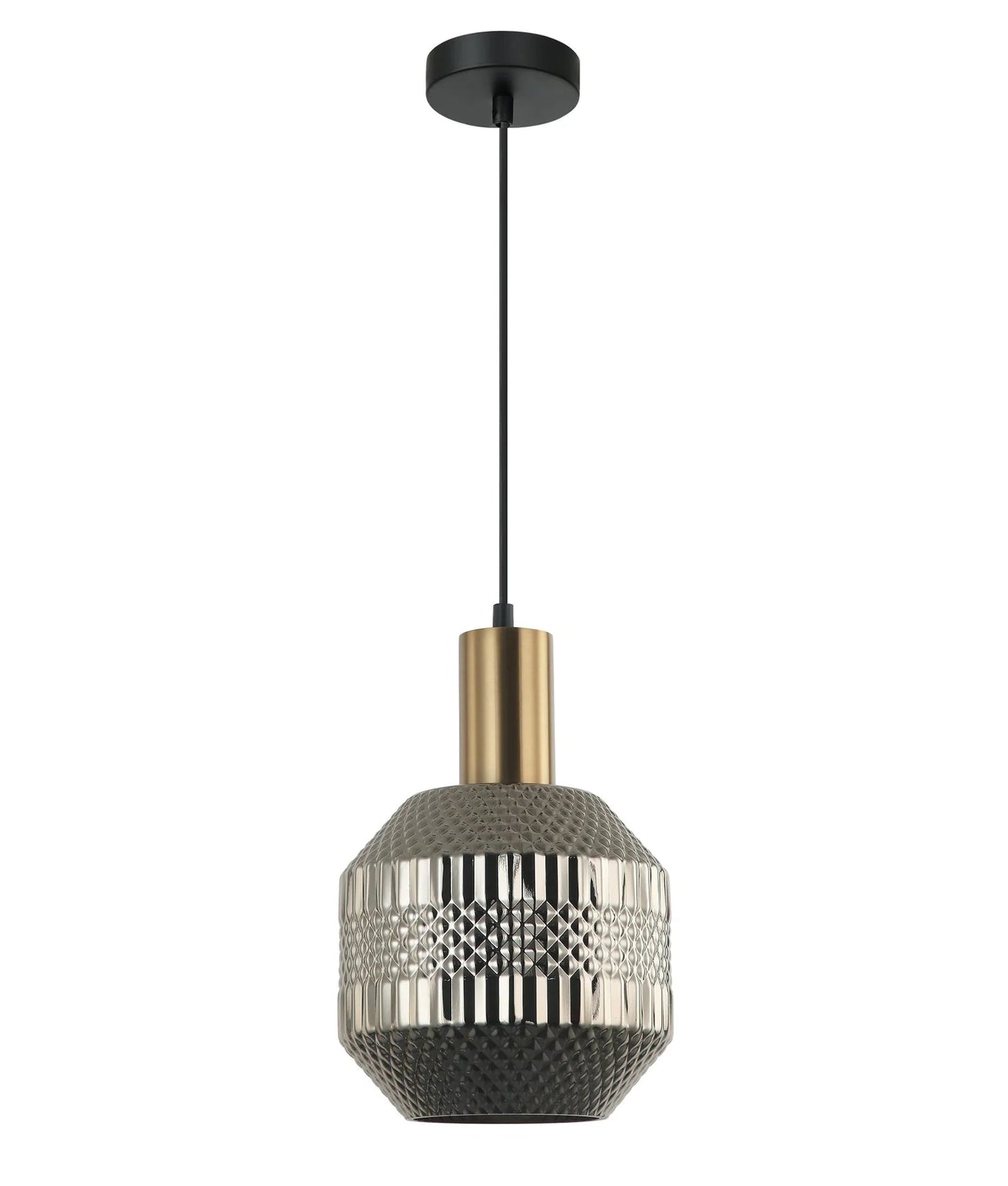 CLA MARACA: Interior Glass Jar With Quadrilateral Segment Pendant Lights - Mases LightingCLA