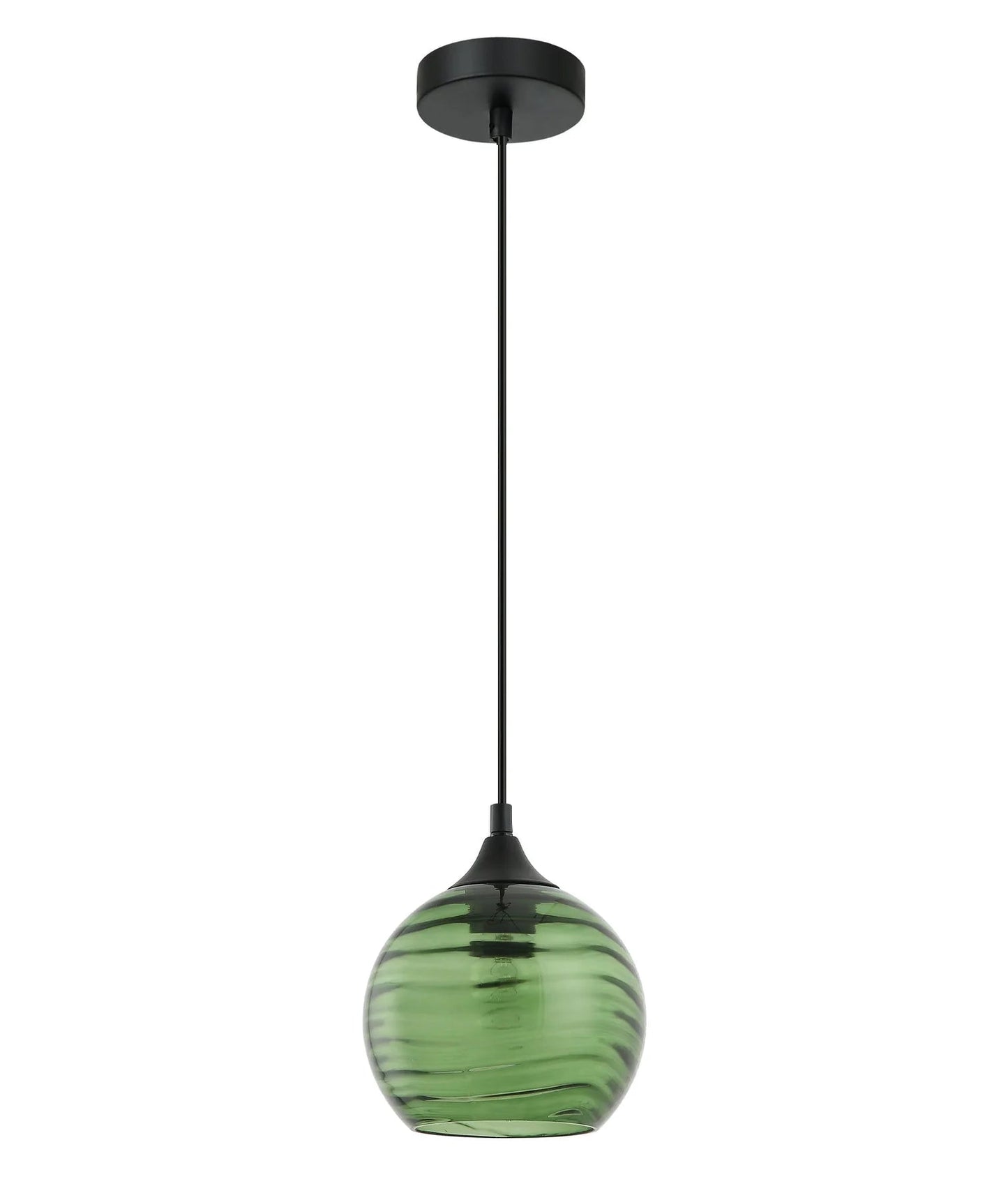 CLA MARBRE: Modern Retro Interior Wine Glass Wavy Glass Pendant Lights - Mases LightingCLA