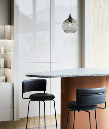 CLA MARBRE: Modern Retro Interior Wine Glass Wavy Glass Pendant Lights - Mases LightingCLA