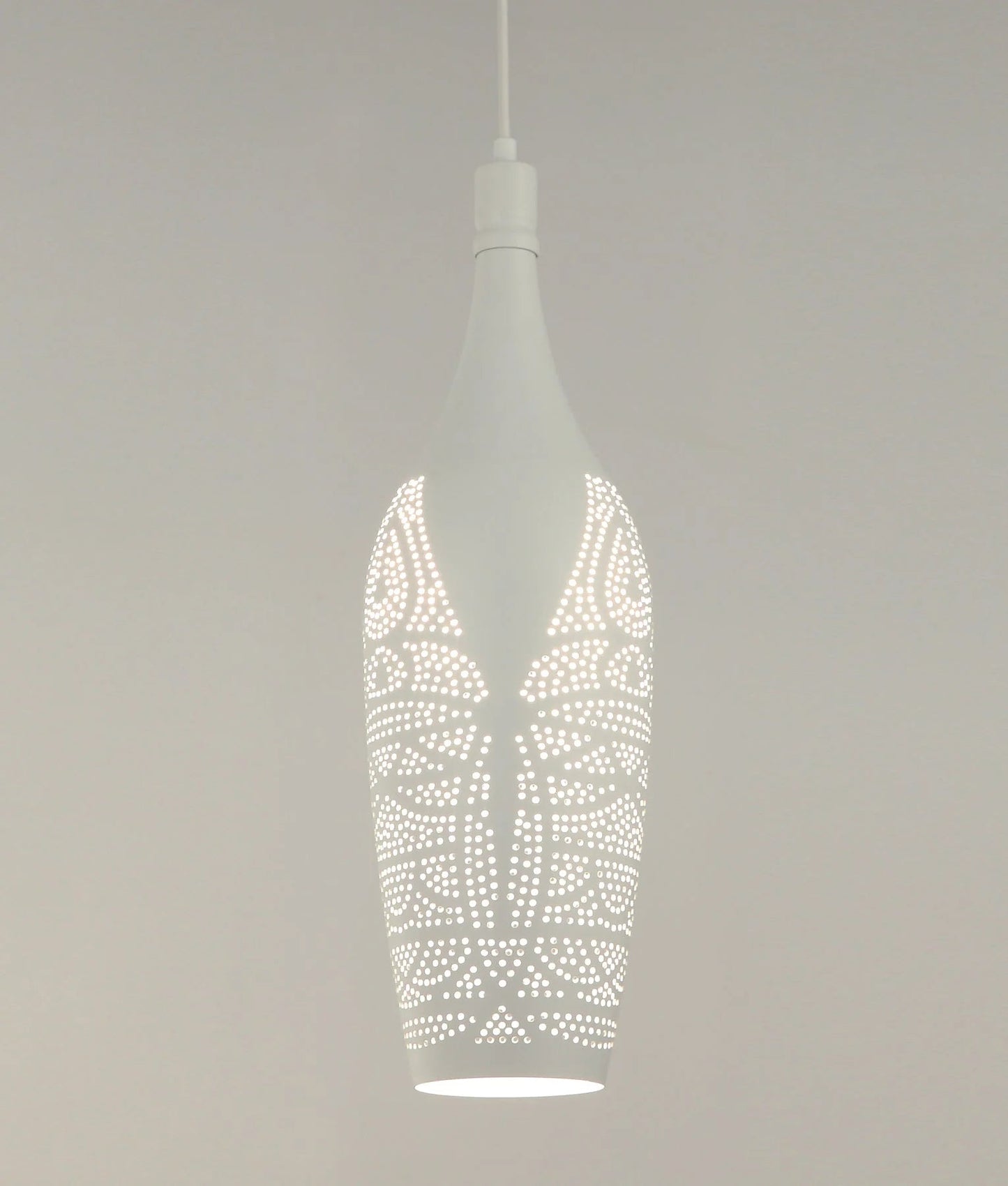 CLA MARRAKESH Bohemian Interior Bottle Shape Pendant Lights - Black & White - Mases LightingCLA
