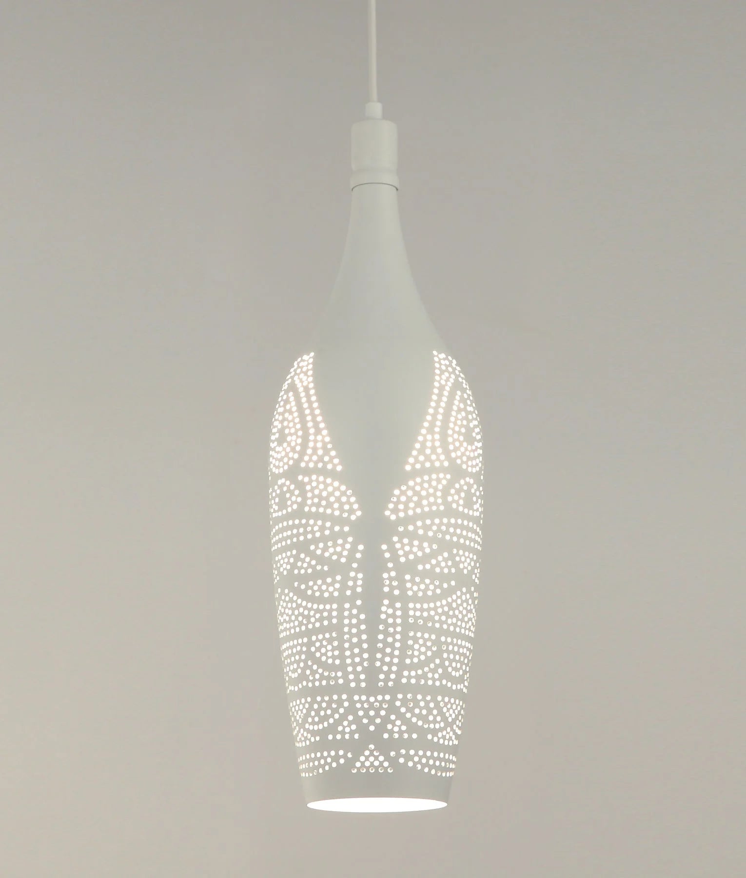 CLA MARRAKESH Bohemian Interior Bottle Shape Pendant Lights - Black & White - Mases LightingCLA