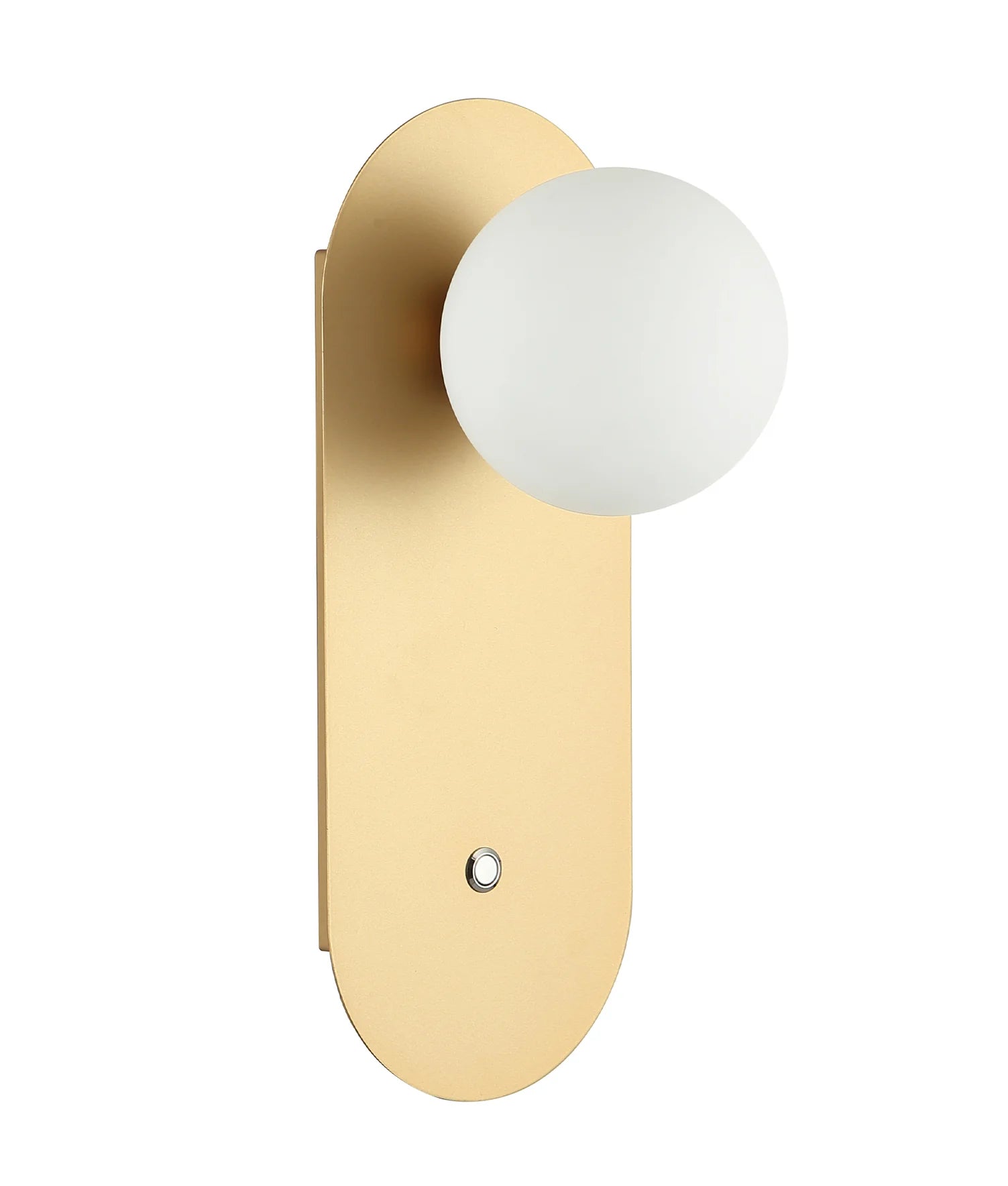CLA Ovalis Interior Round Opal Diffuser Oblong Base with Switch Wall Lights