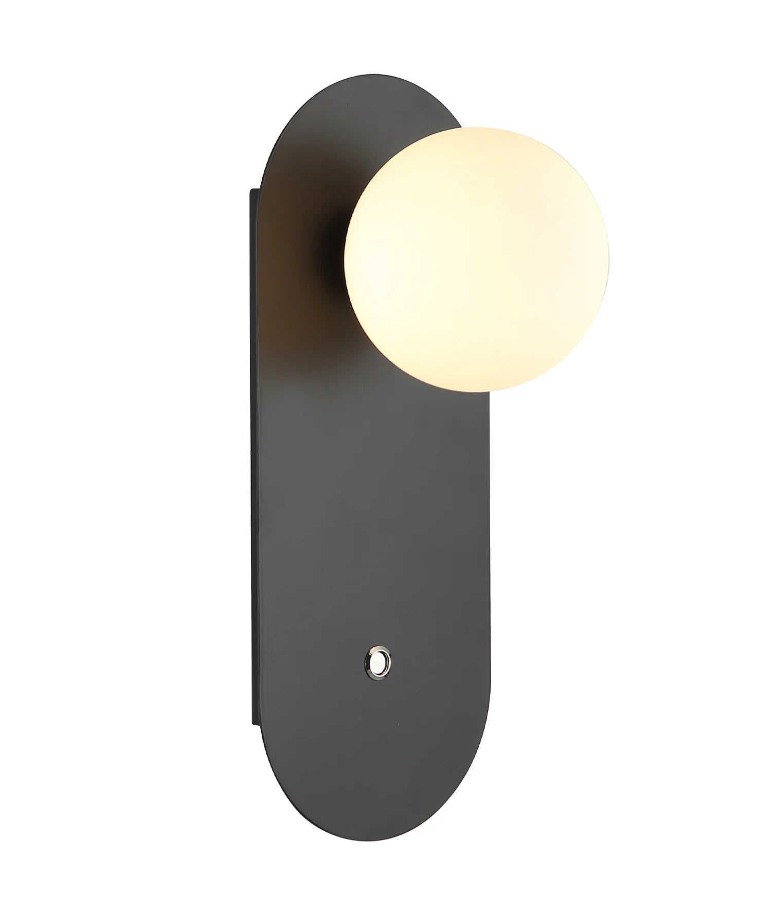 CLA Ovalis Interior Round Opal Diffuser Oblong Base with Switch Wall Lights - Mases LightingCLA