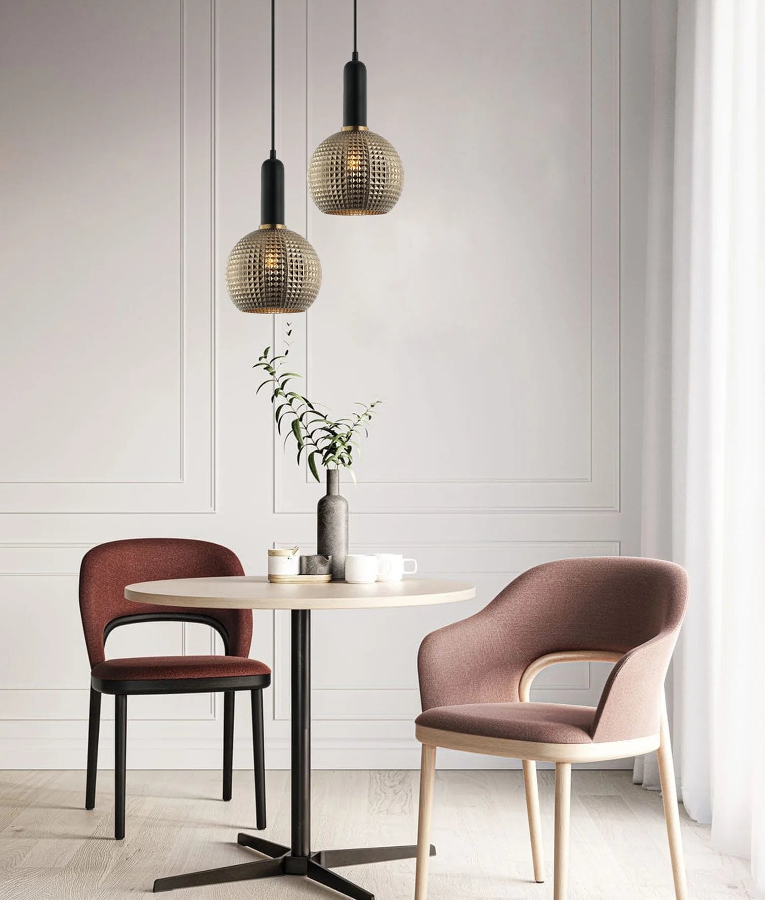 CLA PELOTA: Modern Interior Wine Glass Segmented Glass Pendant Lights - Mases LightingCLA