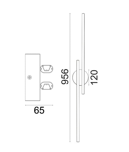 CLA Racha Interior Linear LED Tri - CCT Wall Lights - Mases LightingCLA