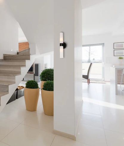 CLA Vara Interior Tubular Up/Down Opal Glass Wall Lights - Mases LightingCLA