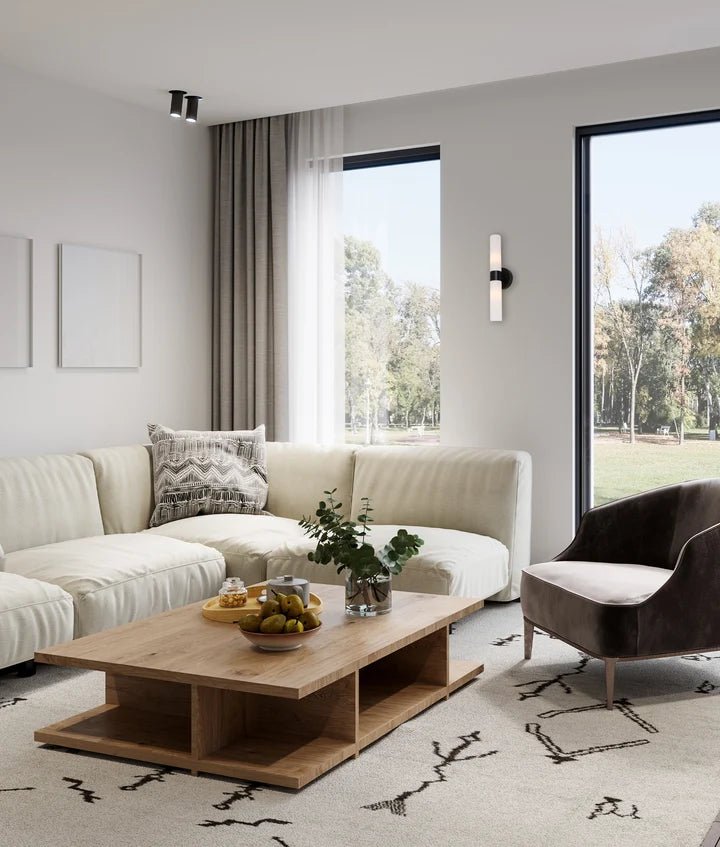 CLA Vara Interior Tubular Up/Down Opal Glass Wall Lights - Mases LightingCLA