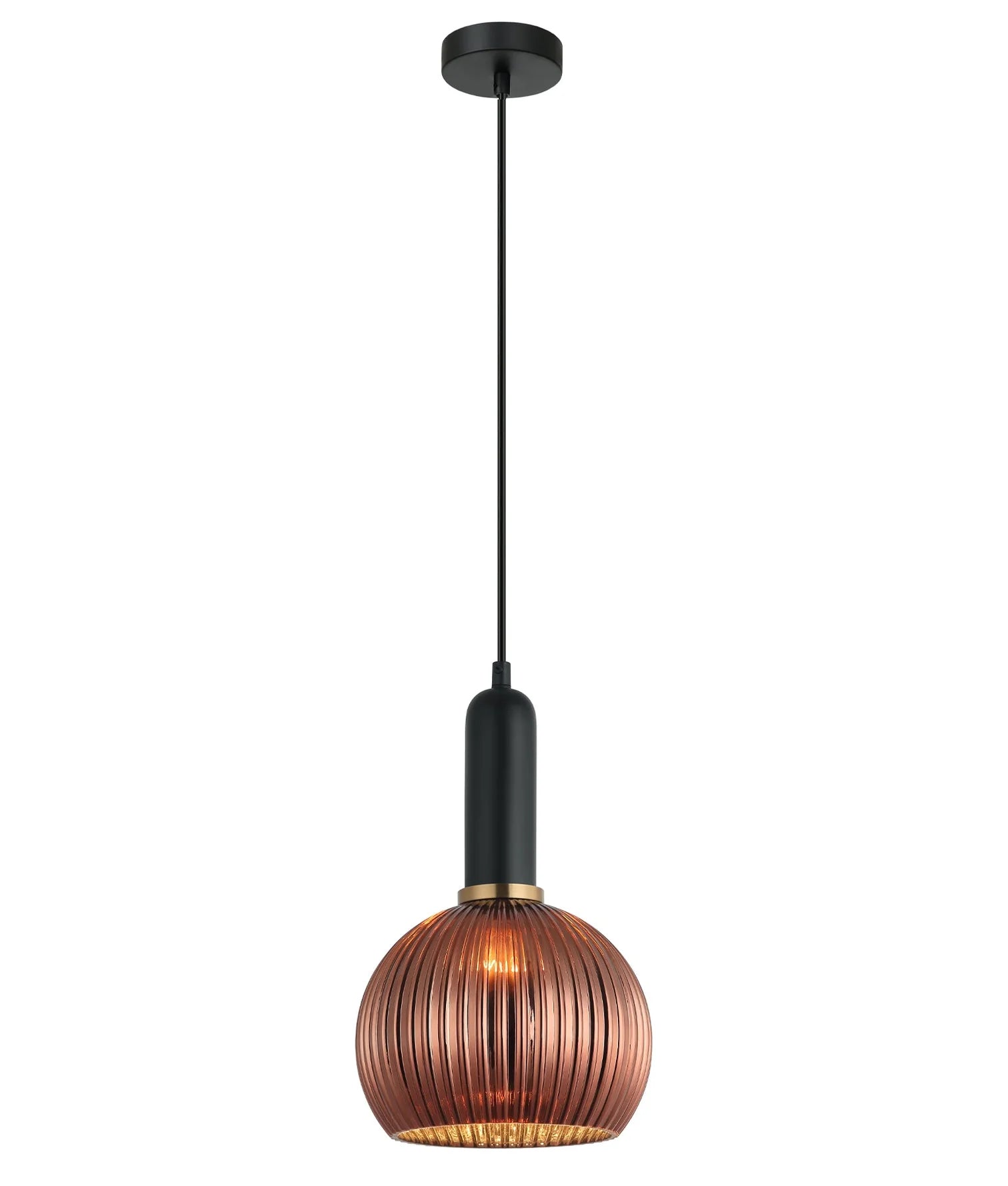 CLA VINTAJ: Interior Wine Glass Shape Ribbed Glass Pendant Lights