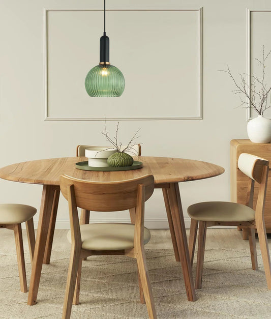 CLA VINTAJ: Interior Wine Glass Shape Ribbed Glass Pendant Lights - Mases LightingCLA