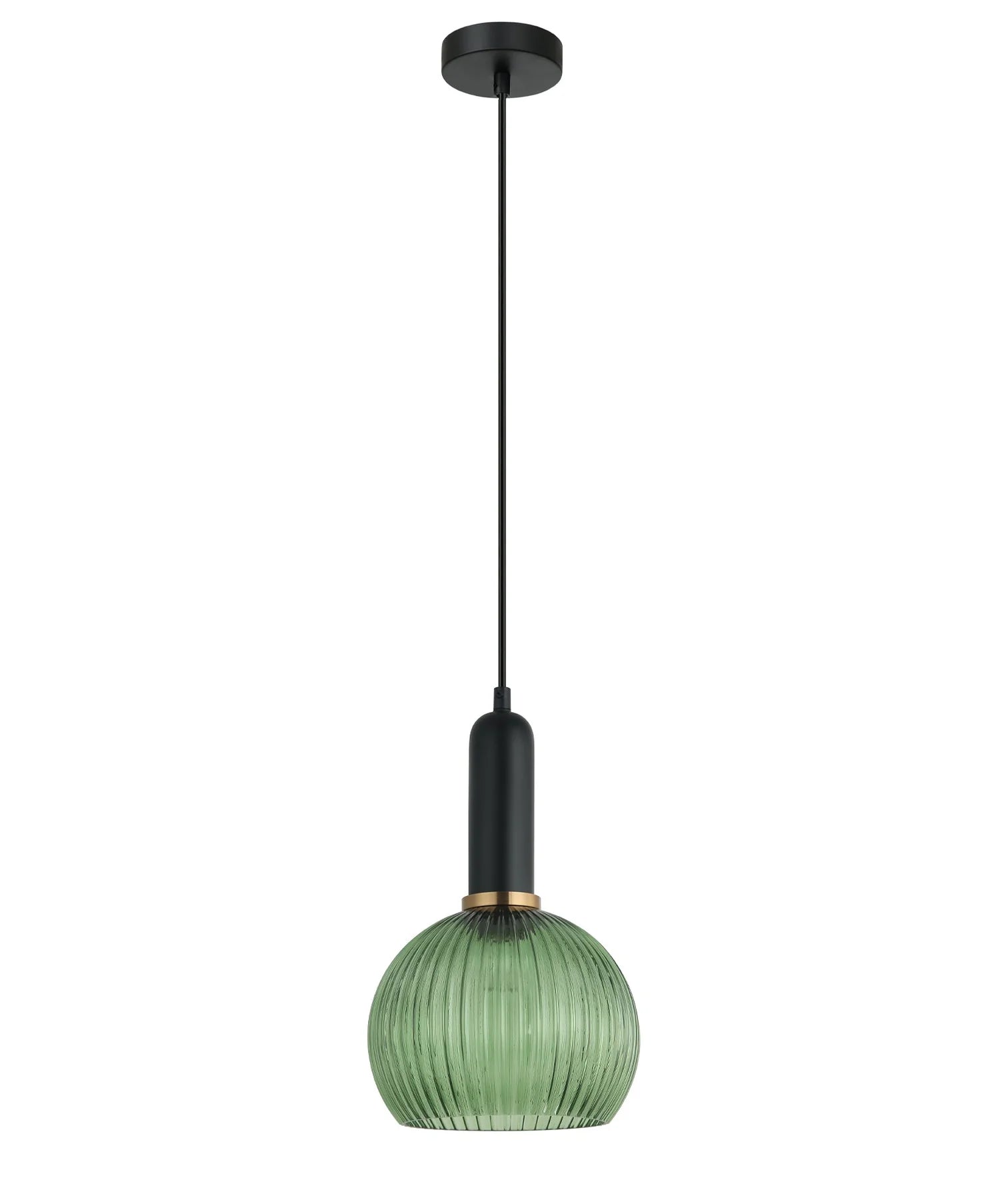 CLA VINTAJ: Interior Wine Glass Shape Ribbed Glass Pendant Lights