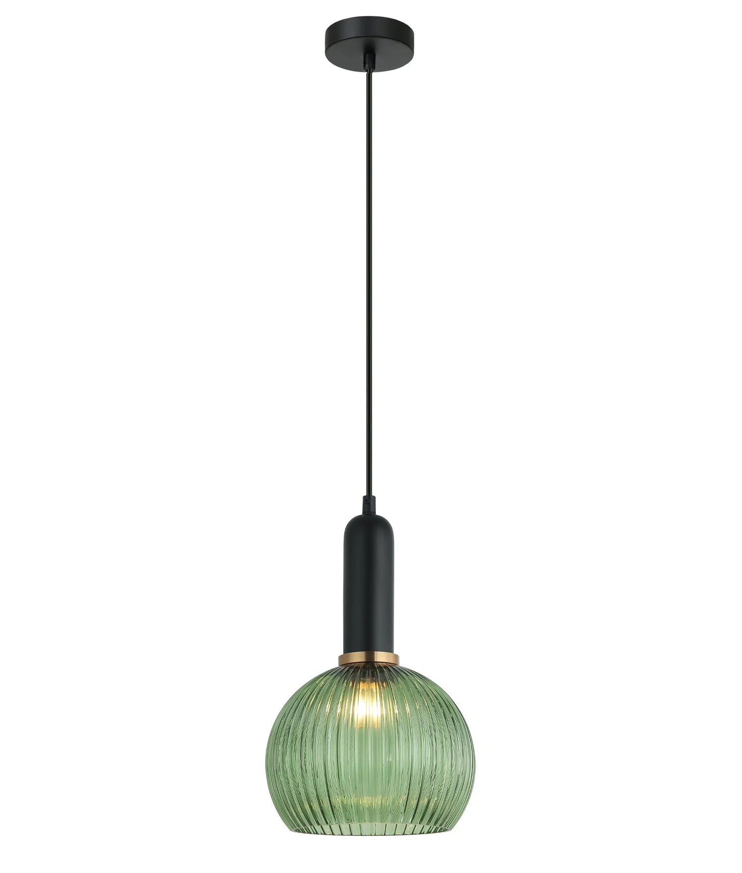 CLA VINTAJ: Interior Wine Glass Shape Ribbed Glass Pendant Lights