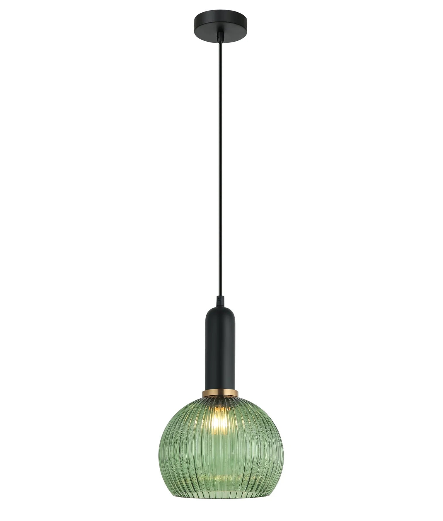 CLA VINTAJ: Interior Wine Glass Shape Ribbed Glass Pendant Lights - Mases LightingCLA