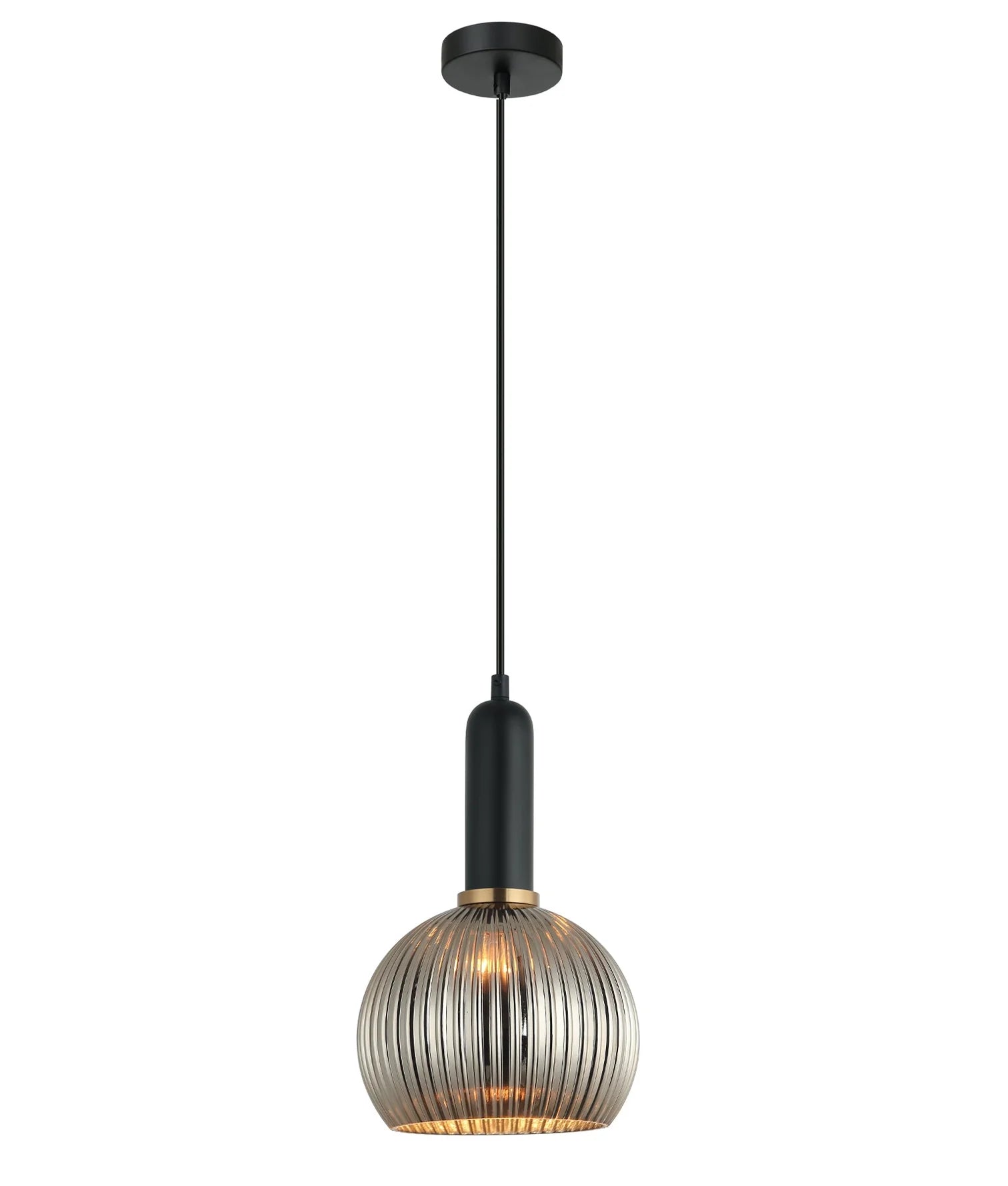 CLA VINTAJ: Interior Wine Glass Shape Ribbed Glass Pendant Lights