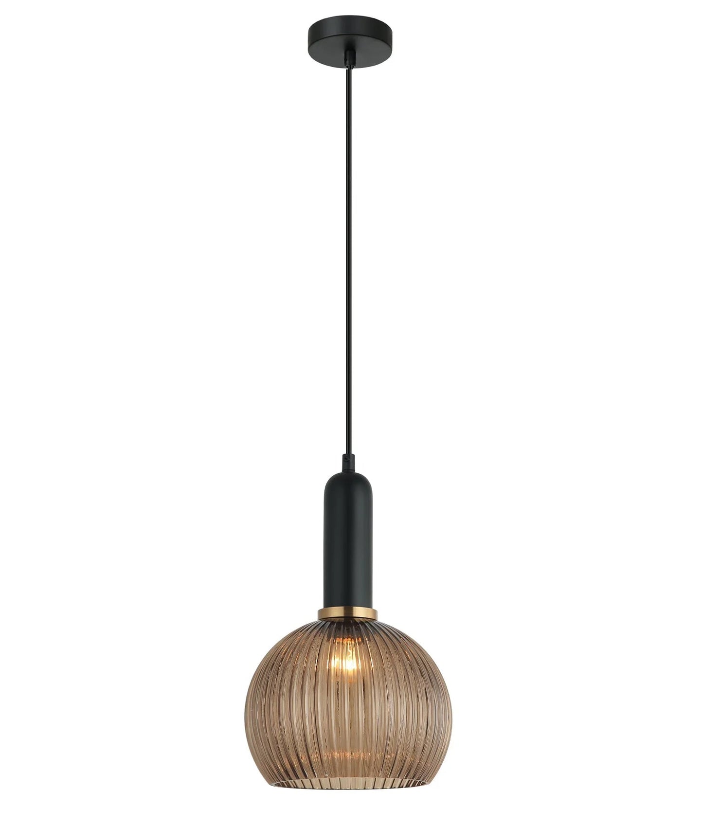CLA VINTAJ: Interior Wine Glass Shape Ribbed Glass Pendant Lights - Mases LightingCLA
