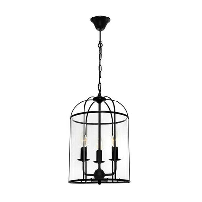 Clovelly Pendant Light 3lt in Black or Chrome - Mases LightingCougar Lighting