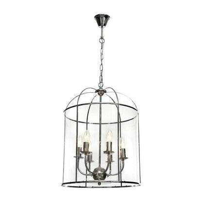 Clovelly Pendant Light 6lt in Black or Chrome - Mases LightingCougar Lighting