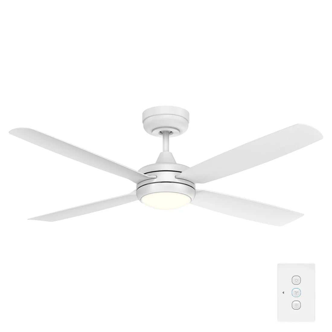 Colombo DC Ceiling Fan 52" With Light or Without Light in White - Mases LightingMercator