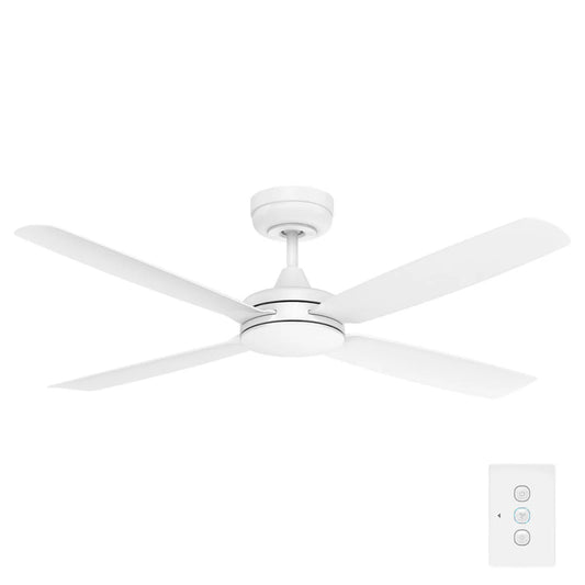 Colombo DC Ceiling Fan 52" With Light or Without Light in White - Mases LightingMercator