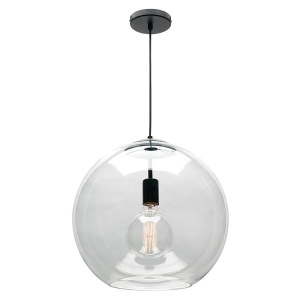 Contemporary Round Glass Pendant Light (Small or Large)