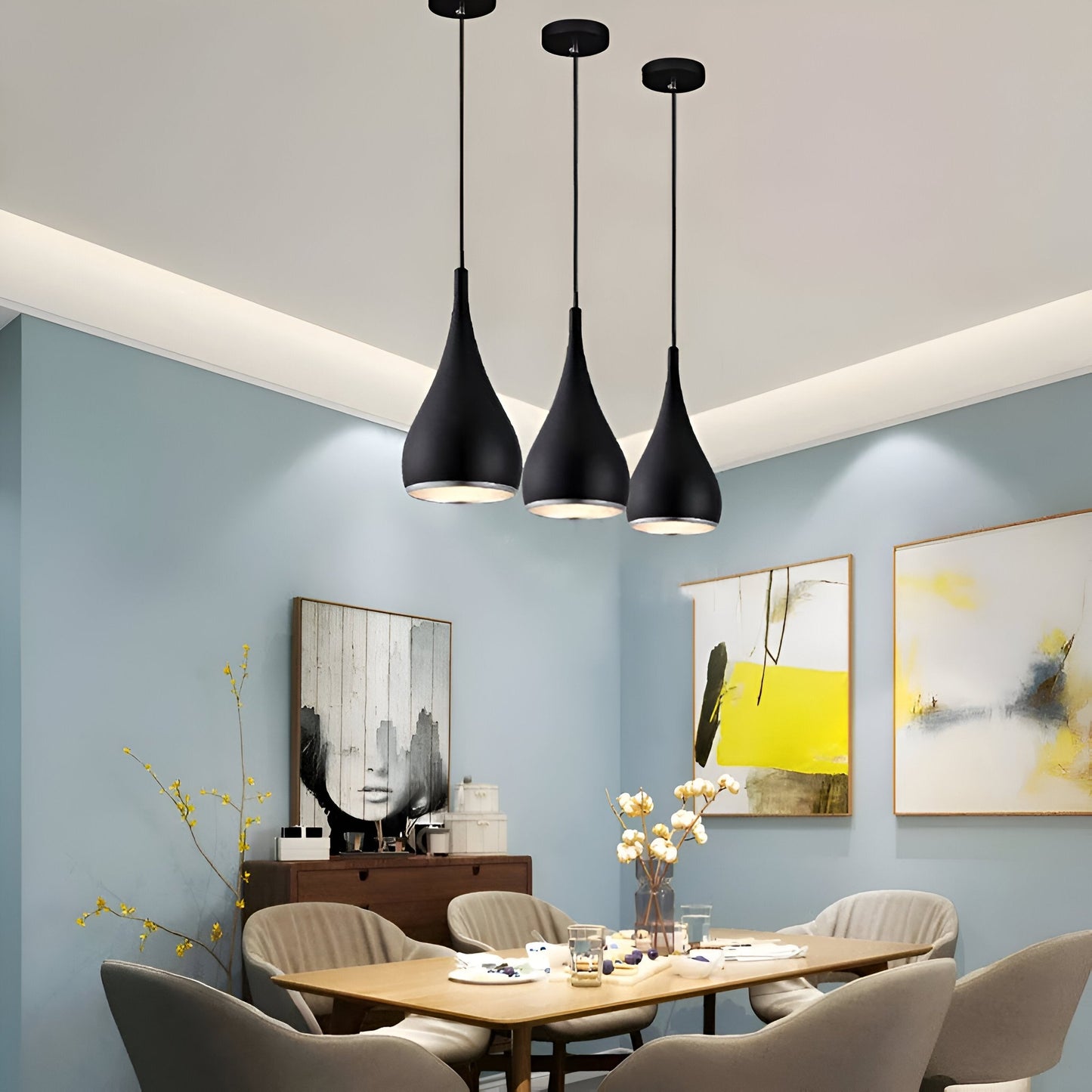 Cougar AERO 1lt Pendant - Matt Black - Mases LightingCougar Lighting