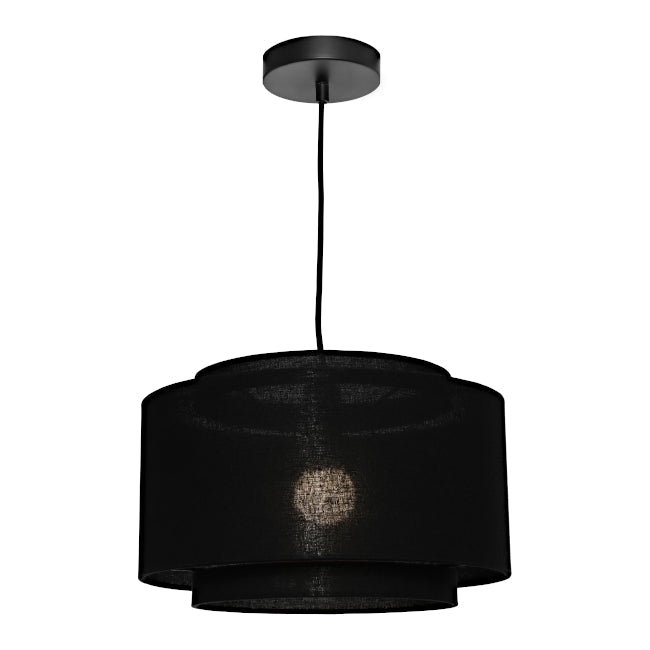 Cougar Bern Pendant Light W350mm Black Shade - BERN1PMBLK - Mases LightingCougar Lighting