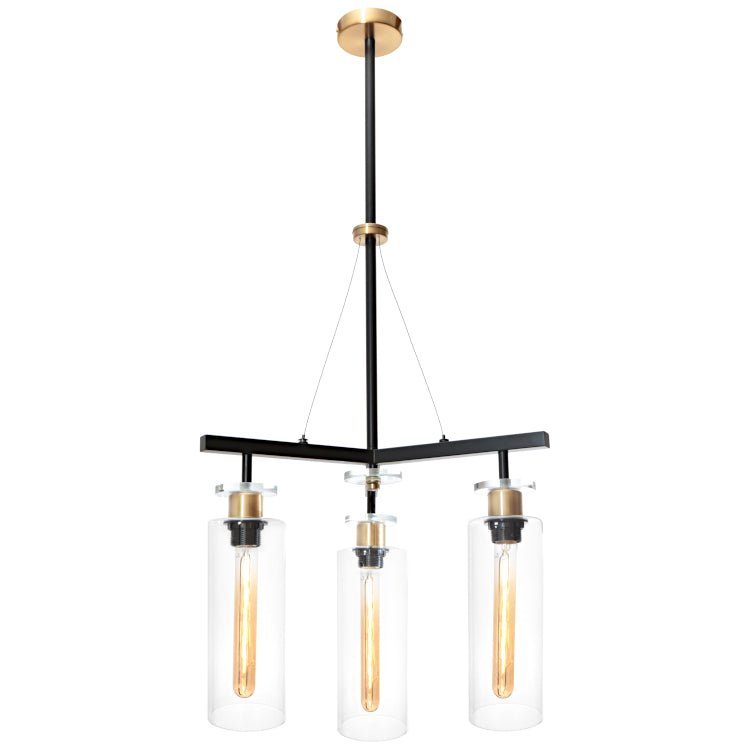 Cougar Bourne 3 Light Pendant Black - Mases LightingCougar Lighting