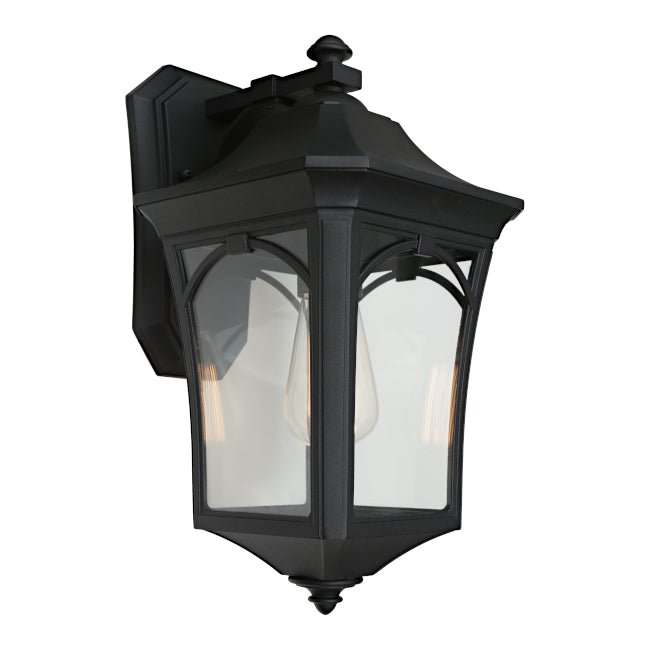 Cougar Burston Large Outdoor Wall Light Black - BURS1ELGBLK - Mases LightingCougar Lighting