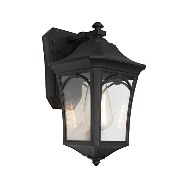 Cougar Burston Small Outdoor Wall Light Black - BURS1ESMBLK - Mases LightingCougar Lighting